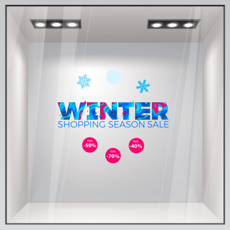 Αυτοκoλλητο Εκπτωσεων WINTER SEASON SALE - Αυτοκόλλητα εκπτώσεων