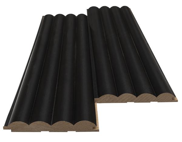 Διακοσμητικό MDF panel τοίχου με 3D πηχακια BLACK EDITION 805090 WAVE ST πλατος 11.9cm x υψος 2.75m