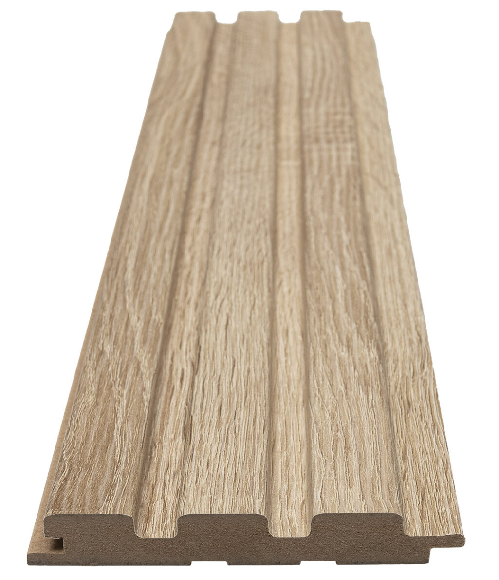Διακοσμητικό MDF panel τοίχου με 3D πηχακια SONOMA OAK 501050 BEAT ST πλατος 11.9cm x υψος 2.75m