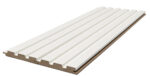 Διακοσμητικό MDF panel τοίχου με 3D πηχακια WHITE 502040 BEAT ST πλατος 11.9cm x υψος 2.75m