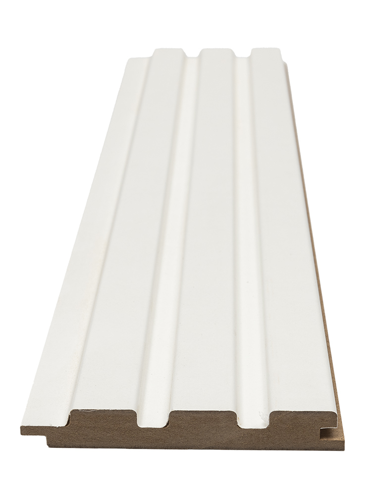 Διακοσμητικό MDF panel τοίχου με 3D πηχακια WHITE 502040 BEAT ST πλατος 11.9cm x υψος 2.75m