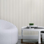 Διακοσμητικό MDF panel τοίχου με 3D πηχακια WHITE 502040 BEAT ST πλατος 11.9cm x υψος 2.75m