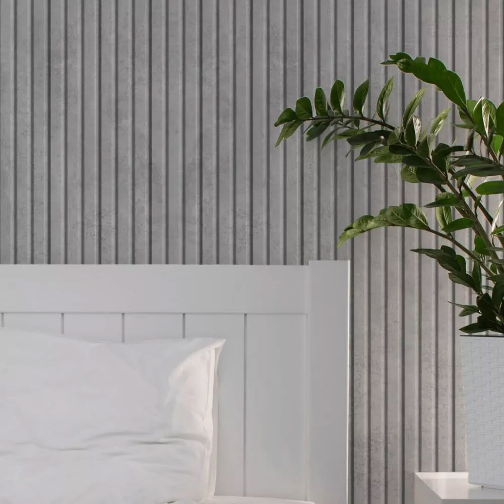 Διακοσμητικό MDF panel τοίχου με 3D πηχακια CHICAGO CONCRETE 504070 BEAT ST πλατος 11.9cm x υψος 2.75m