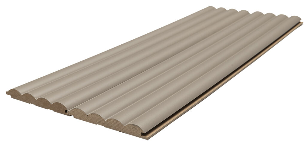 Διακοσμητικό MDF panel τοίχου με 3D πηχακια SAND GREY 806090 WAVE DL πλατος 11.9cm x υψος 2.75m