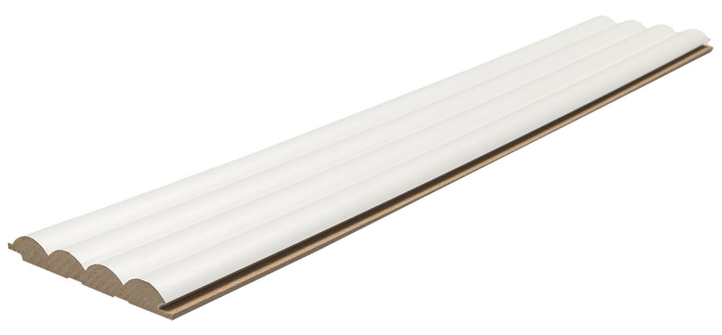 Διακοσμητικό MDF panel τοίχου με 3D πηχακια WHITE WAVE ST πλατος 11.9cm x υψος 2.75m