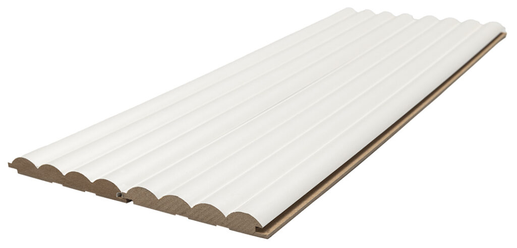 Διακοσμητικό MDF panel τοίχου με 3D πηχακια WHITE WAVE ST πλατος 11.9cm x υψος 2.75m