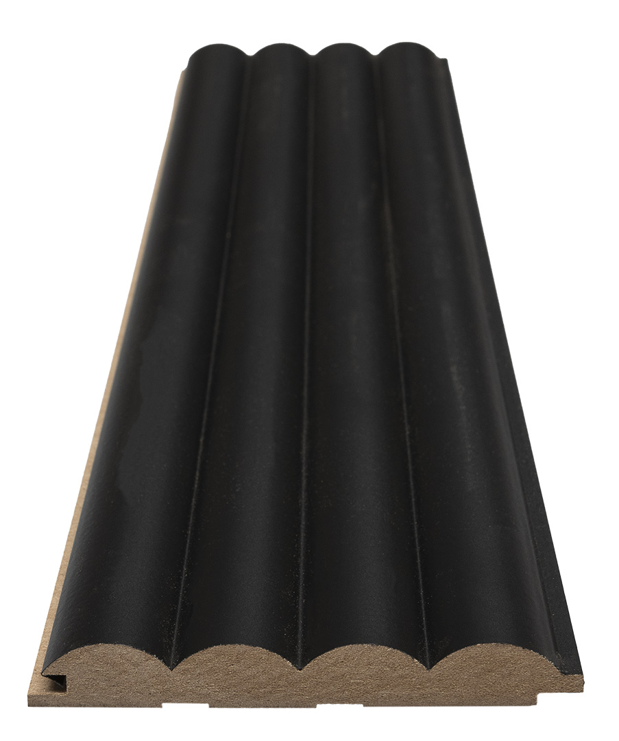 Διακοσμητικό MDF panel τοίχου με 3D πηχακια BLACK EDITION 805090 WAVE ST πλατος 11.9cm x υψος 2.75m