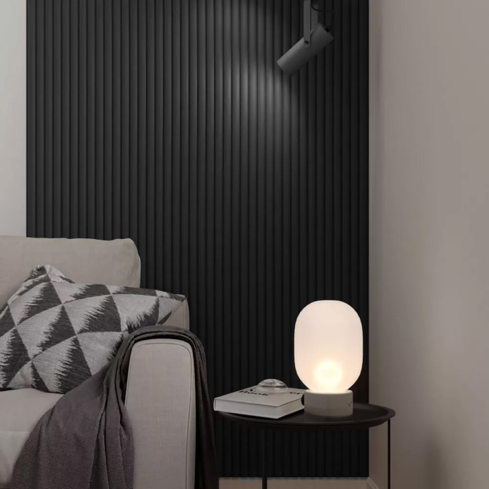 Διακοσμητικό MDF panel τοίχου με 3D πηχακια BLACK EDITION 805090 WAVE ST πλατος 11.9cm x υψος 2.75m