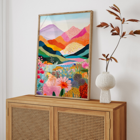 Πόστερ COLORFUL ABSTRACT MOUNTAIN - Τοπια - Φυση Sticky 1