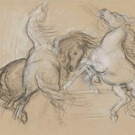 Πινακας σε καμβά DELACROIX - TROIS CHEVAUX CABRES ET AGITES - Eugene Delacroix Sticky 6