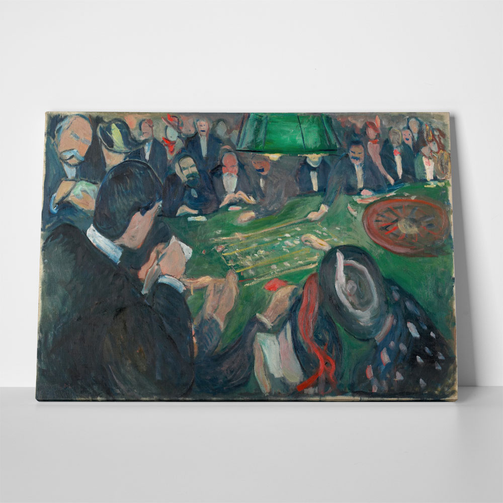 Πινακας σε καμβά EDVARD MUNCH - AT THE ROULETTE TABLE IN MONTE CARLO