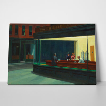 Πινακας σε καμβά EDWARD HOPPER - NIGHTHAWKS - Edward Hopper Sticky 1