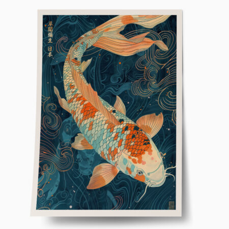 Πόστερ JAPANESE FISH - Ζωα Sticky 1