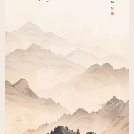 Πόστερ JAPANESE FOG MOUNTAINS - Τοπια - Φυση Sticky 2