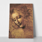 Πινακας σε καμβά LEONARDO DA VINCI - HEAD OF A YOUNG WOMAN WITH TOUSLED HAIR