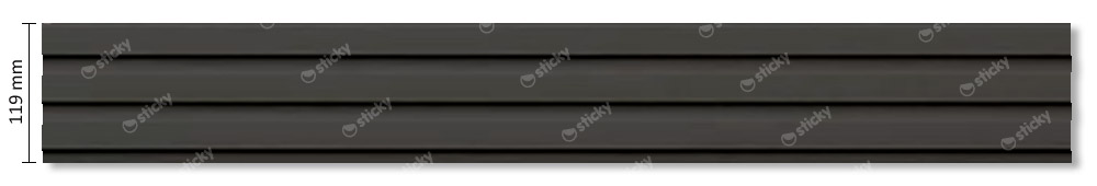 Διακοσμητικό MDF panel τοίχου με 3D πηχακια BLACK LEAD 507090 BEAT DL πλατος 11.9cm x υψος 2.75m