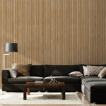 Διακοσμητικό MDF panel τοίχου με 3D πηχακια PECAN 508090 BEAT ST πλατος 11.9cm x υψος 2.75m