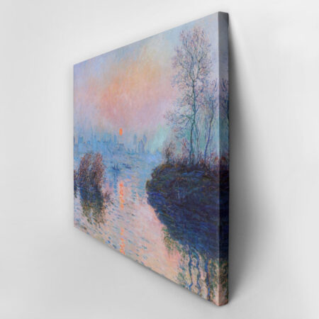 Πινακας σε καμβά MONET - SUNSET AT LAVACOURT, WINTER EFFECT - Monet Claude Sticky 3