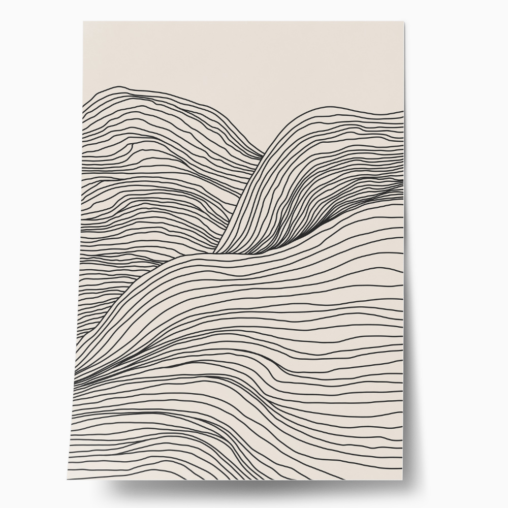 Πόστερ MOUNTAIN MINIMALIST LINES