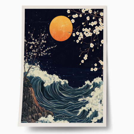 Πόστερ OCEAN AND FULL MOON - Τοπια - Φυση Sticky 1