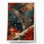 Πόστερ WHALE AND JAPANESE WAVE