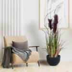 BLOODY PAMPAS GRASS 20109 Τεχνητό Διακοσμητικό Φυτό Αιματόφυλλο Γρασίδι της Πάμπας Υ85cm