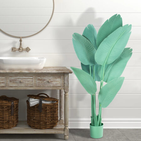 TURQUOISE STRELITZIA 20368 Τεχνητό Διακοσμητικό Φυτό Τιρκουάζ Στερλίτσια Υ120cm - Τεχνητες Στρελιτσιες (Πουλι παραδεισου) Sticky 3