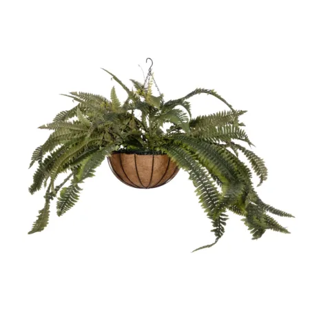 FERN HANGING PLANT 20622 Τεχνητό Κρεμαστό Διακοσμητικό Φυτό Φτέρης Π90 x Μ90 x Y70cm - Πρασινάδες - Κρεμαστά φυτά Sticky 1