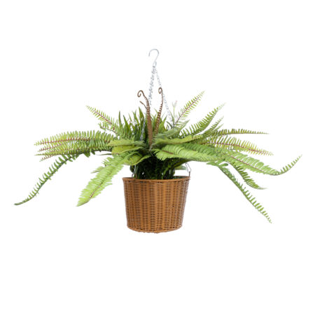 FERN HANGING BOUQUET PLANT 20629 Τεχνητό Κρεμαστό Διακοσμητικό Φυτό Φτέρης Y56cm - Πρασινάδες - Κρεμαστά φυτά Sticky 1