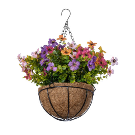 GERBERA HANGING PLANT 20635 Τεχνητό Κρεμαστό Διακοσμητικό Φυτό Ζέρμπερας Y55cm - Πρασινάδες - Κρεμαστά φυτά Sticky 2