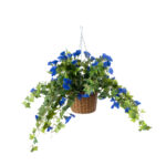MORNING GLORY HANGING PLANT 20636 Τεχνητό Κρεμαστό Διακοσμητικό Φυτό Ορτανσίας Y55cm
