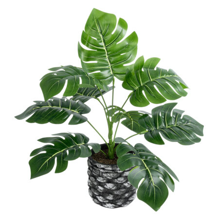 MONSTERA 20893 - Τεχνητό Διακοσμητικό Φυτό Μονστέρα Φ40 x Υ33cm - Τεχνητες Μονστερες και Φιλοδεντρα