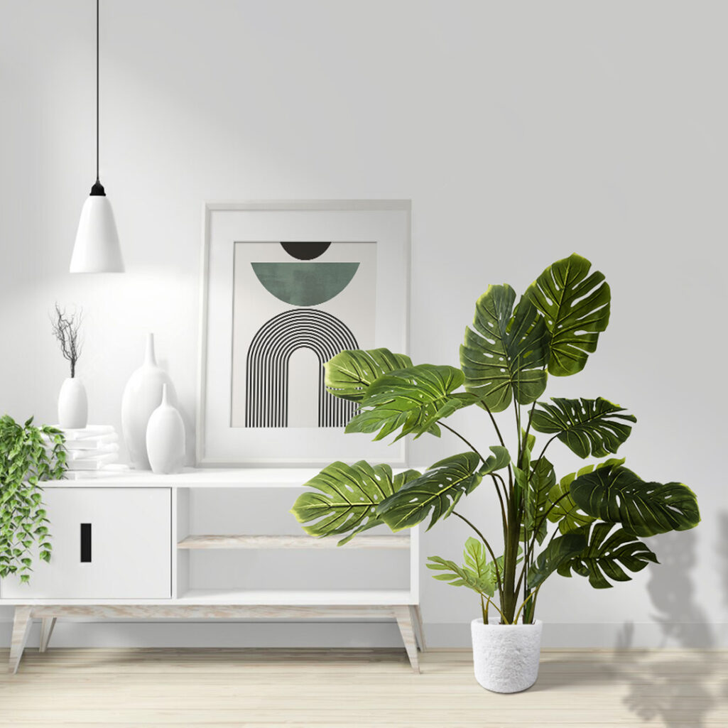 MONSTERA 20973 - Τεχνητό Διακοσμητικό Φυτό Μονστέρα Φ120 x Υ140cm