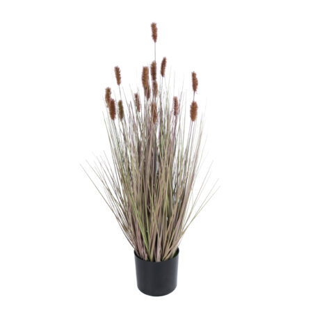 BROWN LAGURUS 21099 Διακοσμητικό Φυτό Καφέ Λαγοουρά Υ70cm - Τεχνητά Γρασίδια και Χόρτα