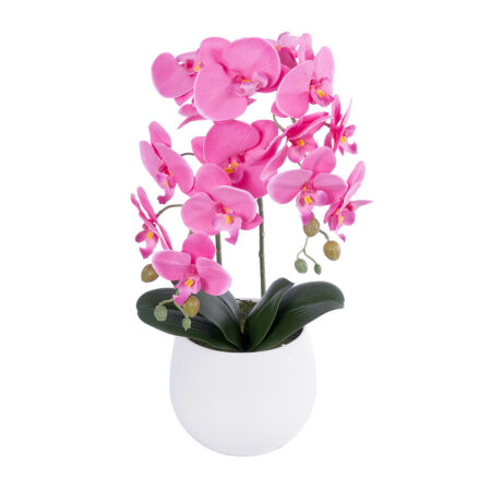 PINK ORCHID 21116 Διακοσμητικό Φυτό Ροζ Ορχιδέα Υ45cm - Τεχνητες Ορχιδεες