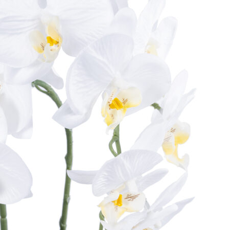 WHITE ORCHID 21117 Διακοσμητικό Φυτό Λευκή Ορχιδέα Υ45cm - Τεχνητες Ορχιδεες Sticky 1