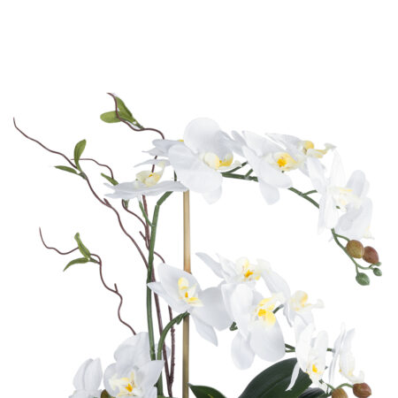WHITE ORCHID 21125 Διακοσμητικό Φυτό Λευκή Ορχιδέα Υ42cm - Τεχνητες Ορχιδεες Sticky 2
