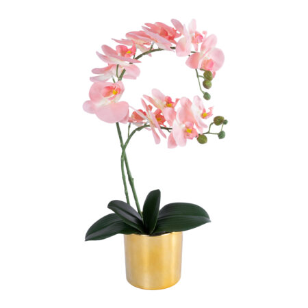 SALMON PINK ORCHID 21129 Διακοσμητικό Φυτό Φούξια Ορχιδέα Υ43cm - Τεχνητες Ορχιδεες