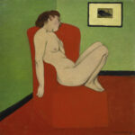 Πίνακας σε καμβά FELIX VALLOTTON - FEMME NUE ASSISE DANS UN FAUTEUIL