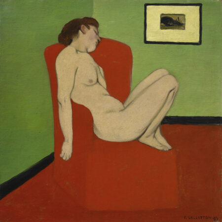 Πίνακας σε καμβά FELIX VALLOTTON - FEMME NUE ASSISE DANS UN FAUTEUIL - Felix Vallotton Sticky 6