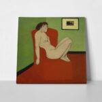 Πίνακας σε καμβά FELIX VALLOTTON - FEMME NUE ASSISE DANS UN FAUTEUIL