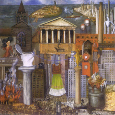 Πίνακας σε καμβά FRIDA KAHLO - MY DRESS HANGS THERE - Frida Kahlo Sticky 6