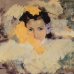Πίνακας σε καμβά JOAQUIN SOROLLA - GIRL WITH FLOWERS