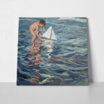 Πίνακας σε καμβά JOAQUIN SOROLLA - THE LITTLE SAILING BOAT
