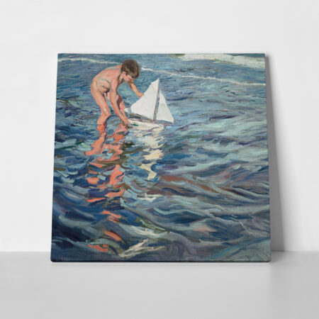 Πίνακας σε καμβά JOAQUIN SOROLLA - THE LITTLE SAILING BOAT