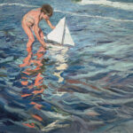 Πίνακας σε καμβά JOAQUIN SOROLLA - THE LITTLE SAILING BOAT
