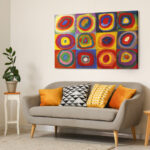 Πινακας σε καμβά KANDINSKY - SQUARES WITH CONCENTRIC CIRCLES