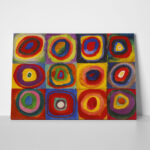 Πινακας σε καμβά KANDINSKY - SQUARES WITH CONCENTRIC CIRCLES