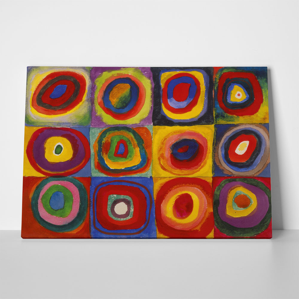 Πινακας σε καμβά KANDINSKY - SQUARES WITH CONCENTRIC CIRCLES