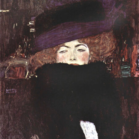 Πίνακας σε καμβά KLIMT - WOMAN WITH A HAT AND A FEATHER BOA - Gustav Klimt Sticky 6